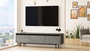 Hanah Home LV1-RL Soporte para TV con Patas de Metal Plateado y Negro